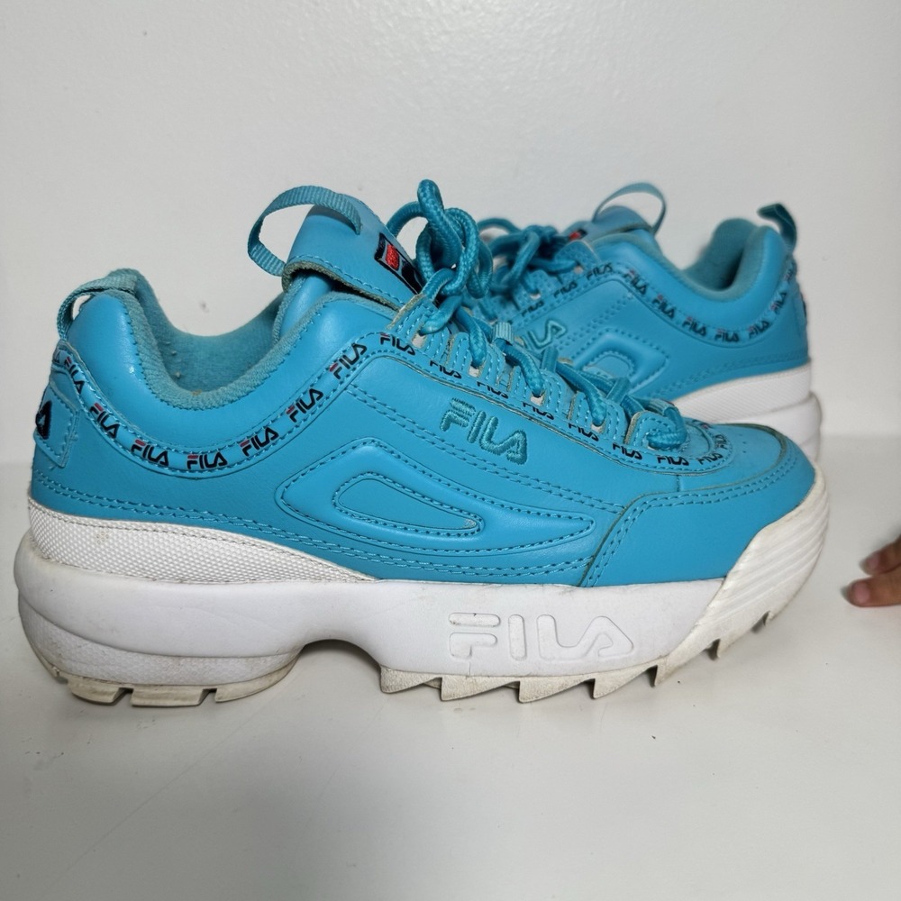 FILA Disruptor 2 Premium Repeat Women's‎ Trendy Sneakers - Blue/Turquoise Sz 7.5